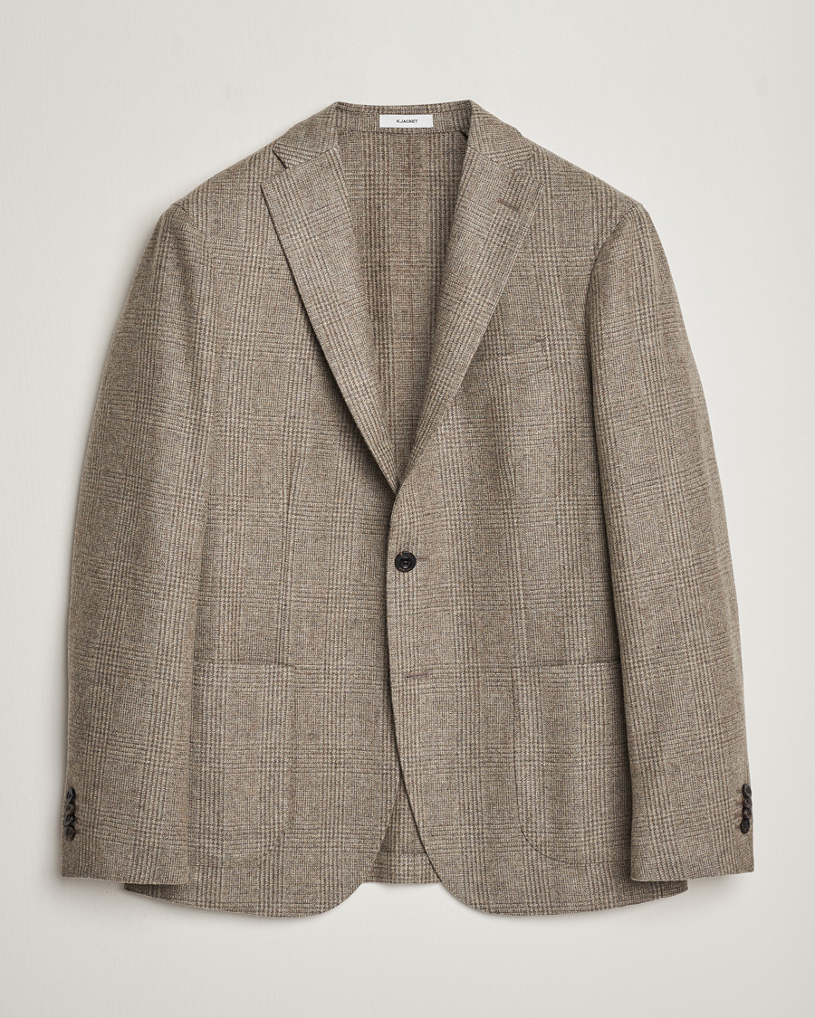 Herr | Kavajer | Boglioli | K Jacket Prince Of Wales Check Blazer Light Beige