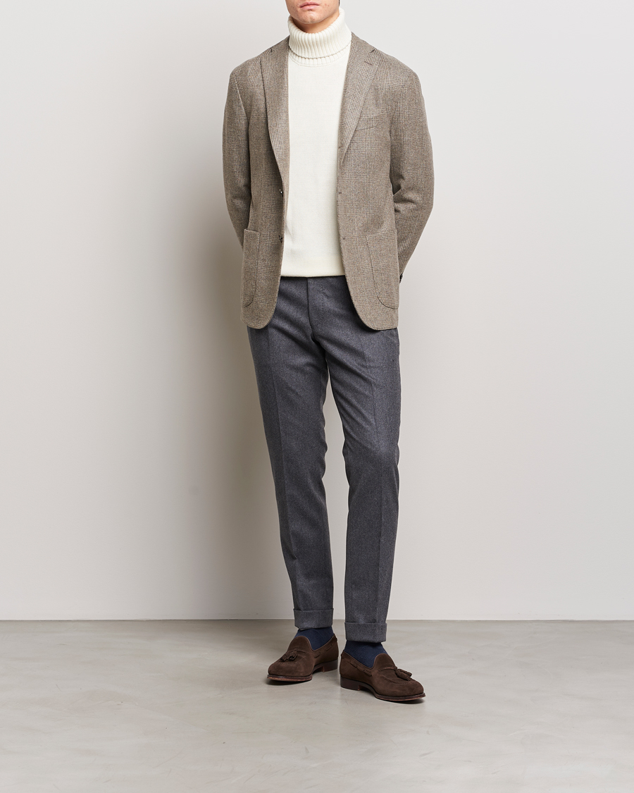 Herr | Kavajer | Boglioli | K Jacket Prince Of Wales Check Blazer Light Beige