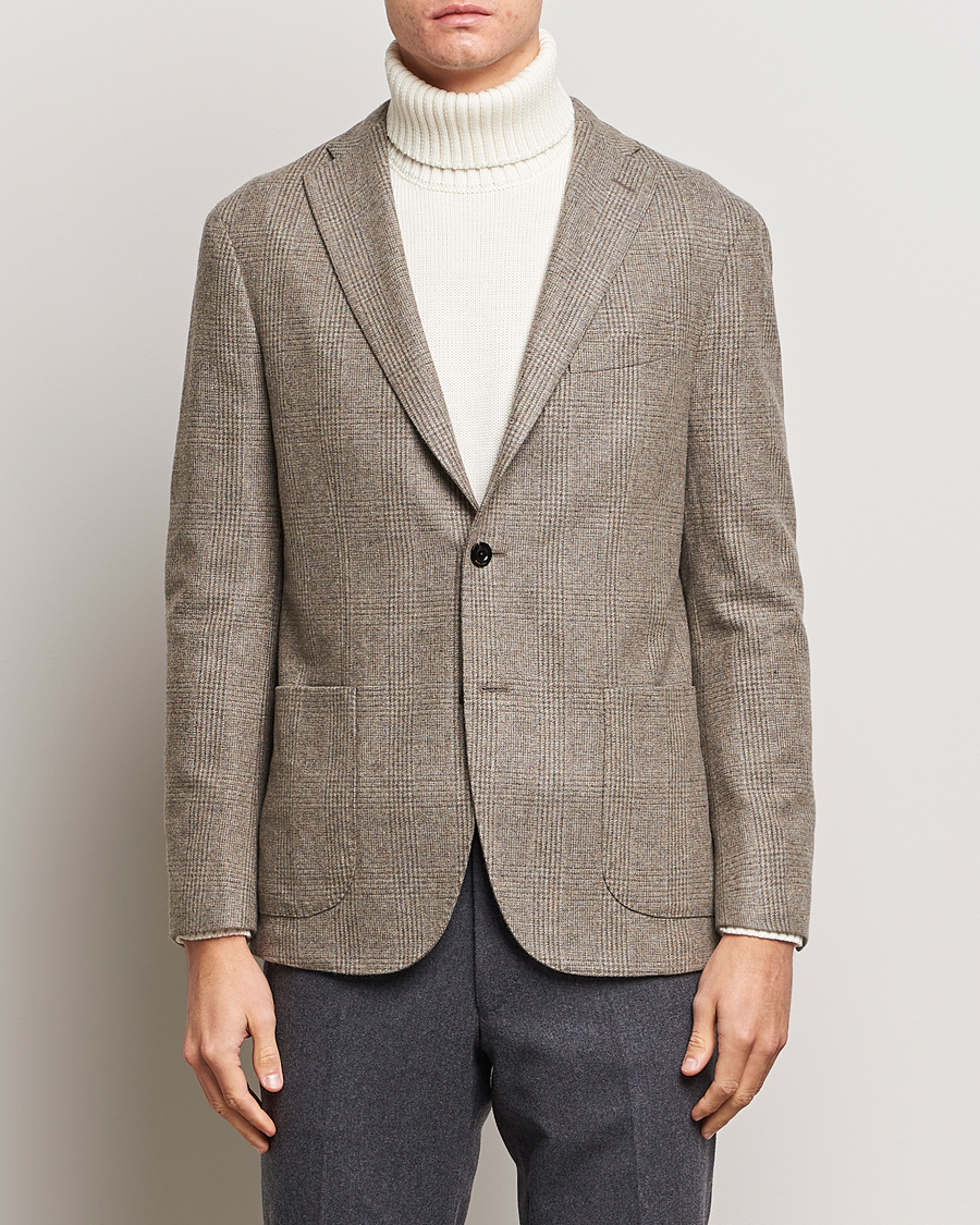 Herr | Kavajer | Boglioli | K Jacket Prince Of Wales Check Blazer Light Beige