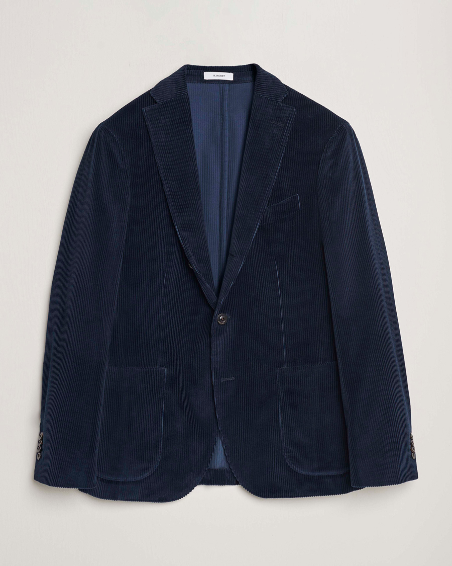 Herr | Kavajer | Boglioli | K Jacket Corduroy Blazer Navy