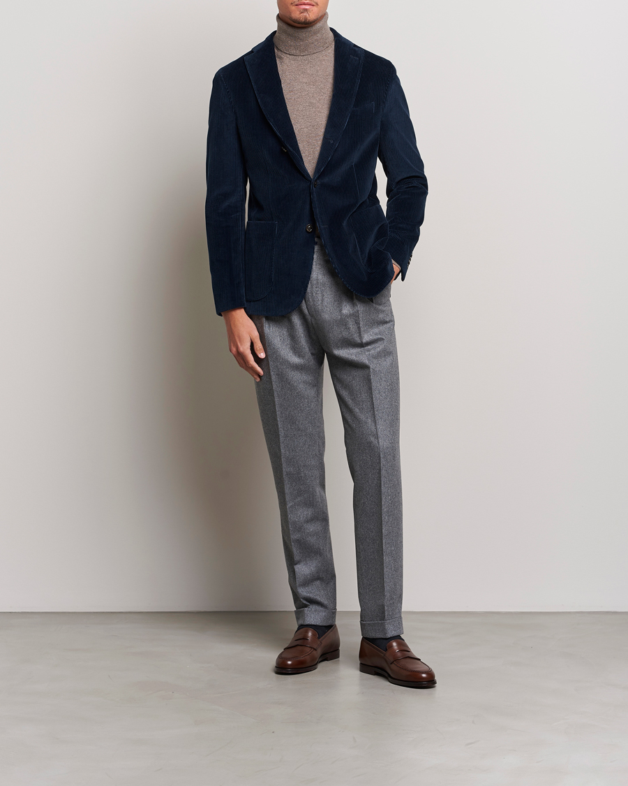 Herr | Kavajer | Boglioli | K Jacket Corduroy Blazer Navy