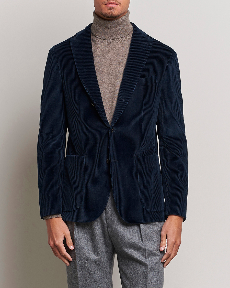 Herr | Kavajer | Boglioli | K Jacket Corduroy Blazer Navy