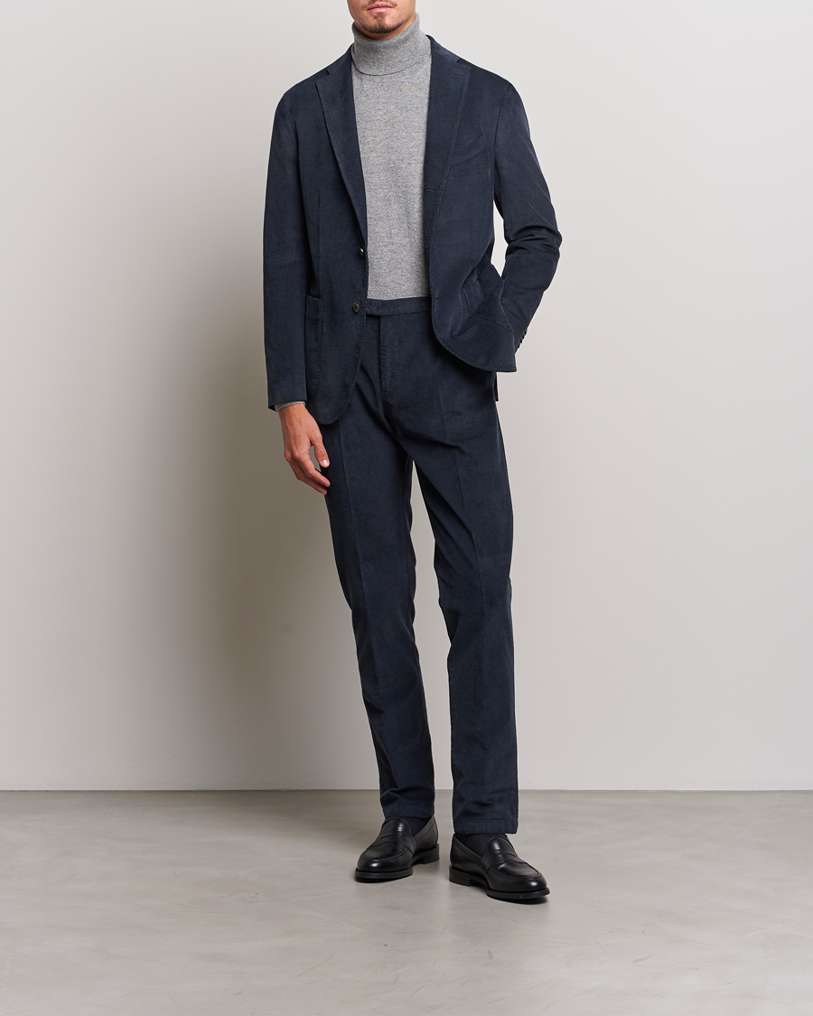Herr | Kostymer | Boglioli | K Jacket Baby Corduroy Suit Navy