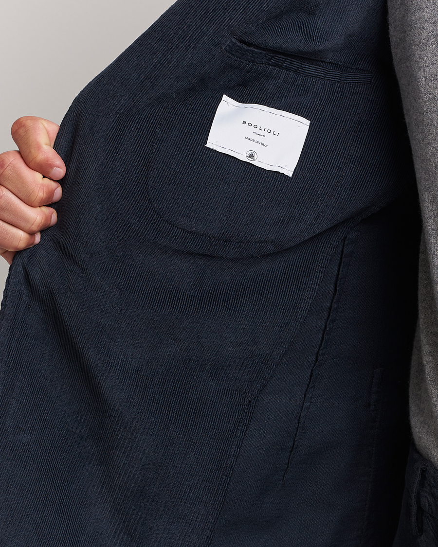 Herr | Kostymer | Boglioli | K Jacket Baby Corduroy Suit Navy