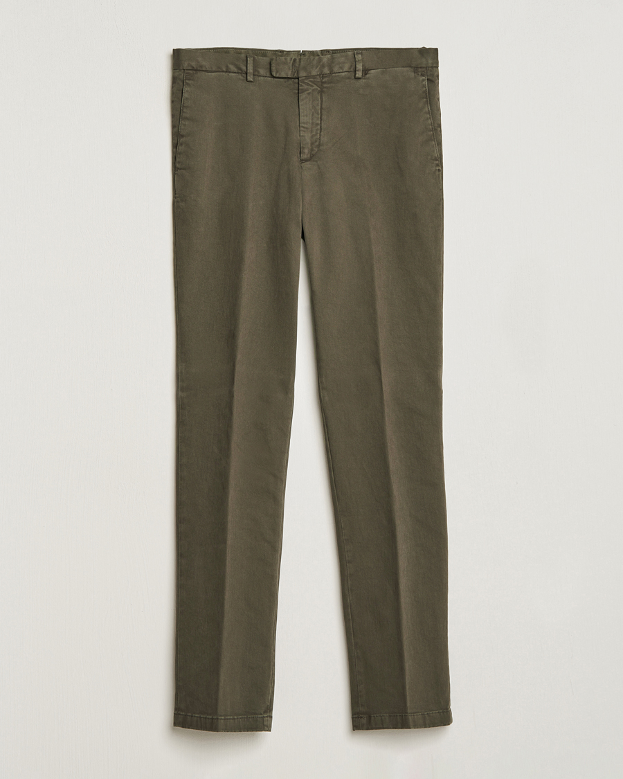 Herr | Byxor | Boglioli | Cotton Twill Trousers Brown