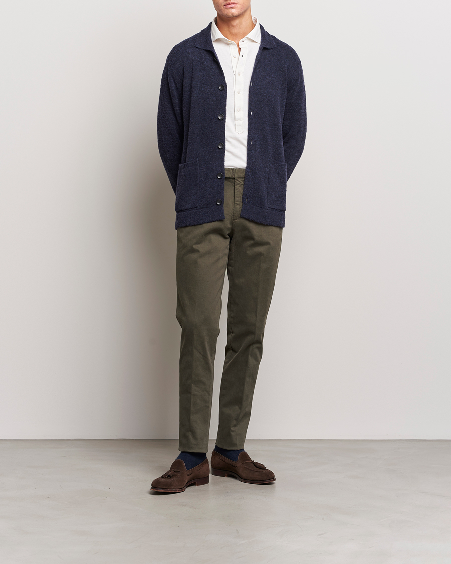 Herr | Byxor | Boglioli | Cotton Twill Trousers Brown