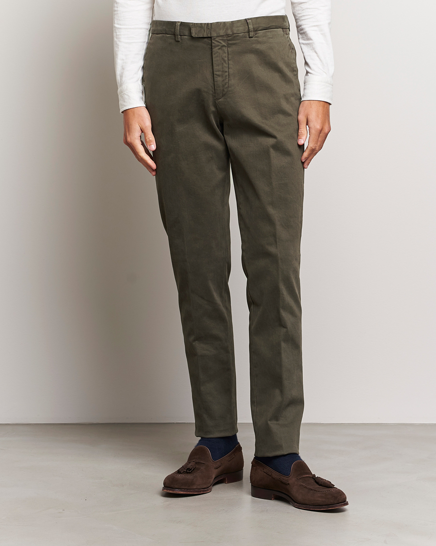 Herr | Byxor | Boglioli | Cotton Twill Trousers Brown