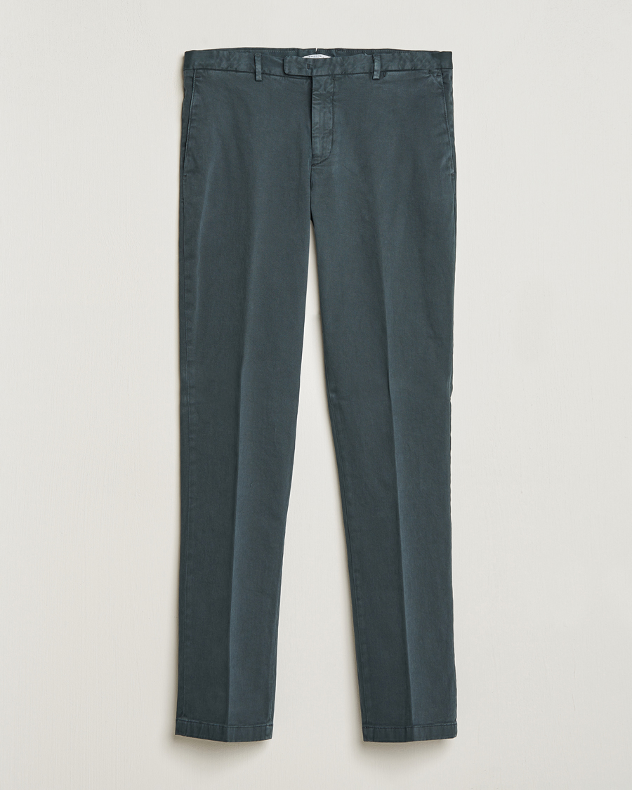 Herr | Byxor | Boglioli | Cotton Twill Trousers Navy