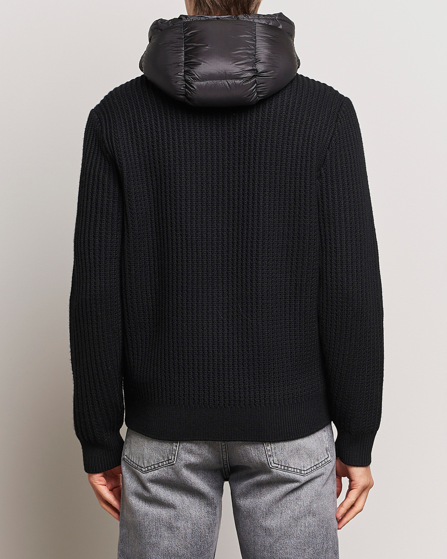 Herr | Jackor | C.P. Company | Merino Wool Padded Hybrid Hood Jacket Black