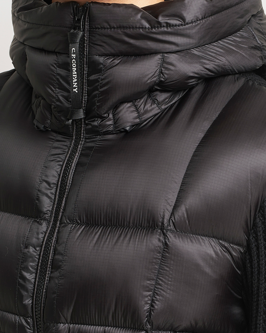 Herr | Jackor | C.P. Company | Merino Wool Padded Hybrid Hood Jacket Black