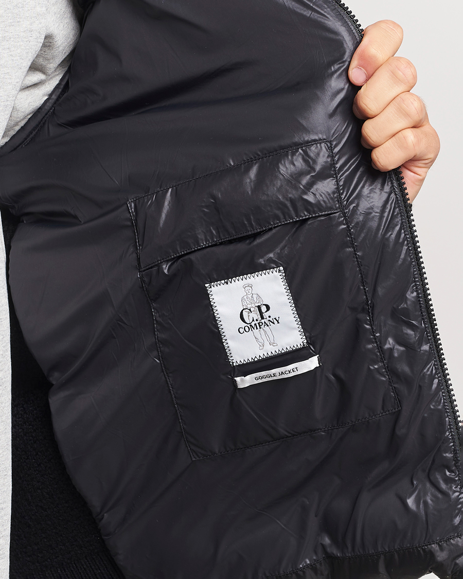 Herr | Jackor | C.P. Company | Merino Wool Padded Hybrid Hood Jacket Black