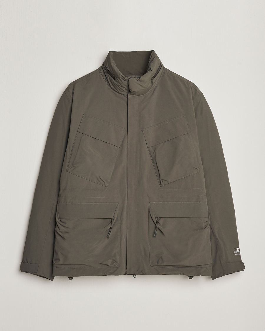 Herr | Jackor | C.P. Company | Micro M Re-Cycled Padded Field Jacket Olive
