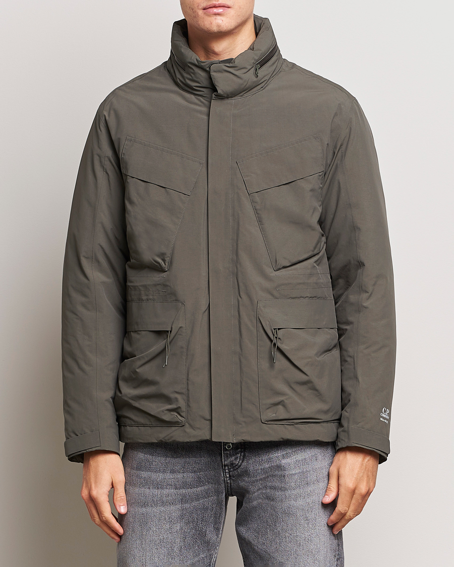 Herr | Jackor | C.P. Company | Micro M Re-Cycled Padded Field Jacket Olive