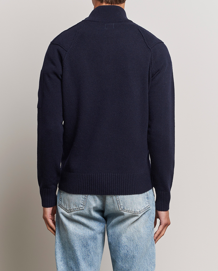 Herr | Tröjor | C.P. Company | Lambswool Lens Half Zip Total Eclipse