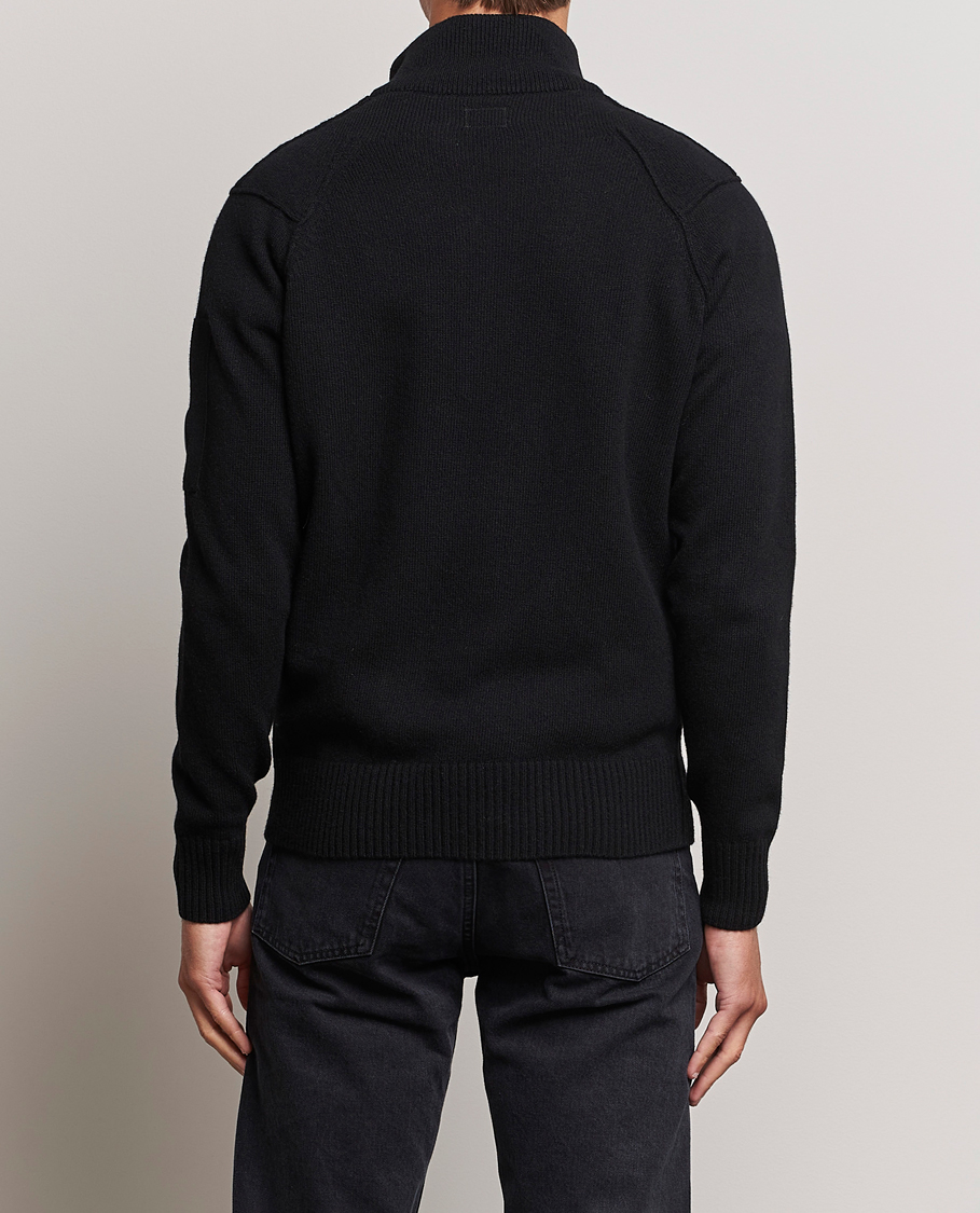 Herr | Tröjor | C.P. Company | Lambswool Lens Half Zip Black