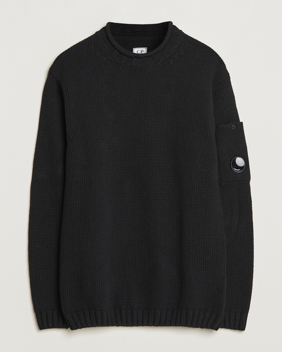Herr | Tröjor | C.P. Company | Knitted Lambswool Turtleneck Black