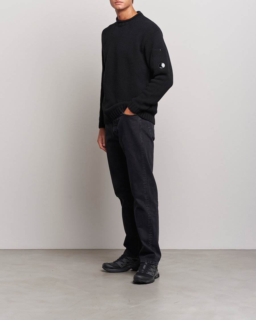 Herr | Tröjor | C.P. Company | Knitted Lambswool Turtleneck Black