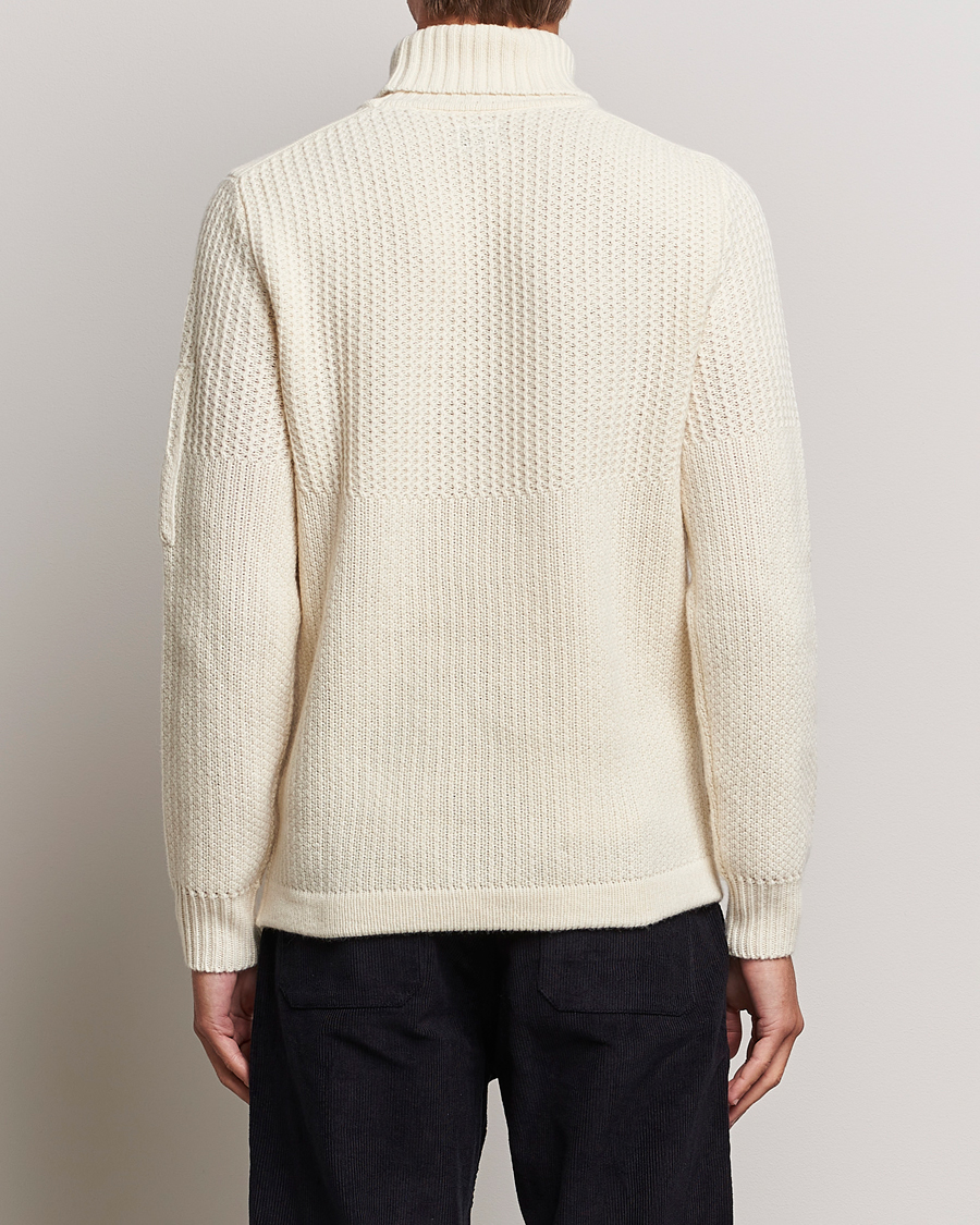 Herr | Tröjor | C.P. Company | Heavy Knitted Lambswool Rollneck White