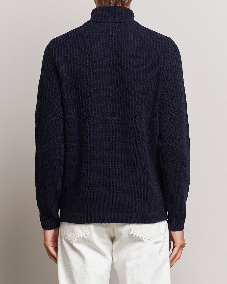 Herr | Tröjor | C.P. Company | Heavy Knitted Lambswool Rollneck Total Eclipse