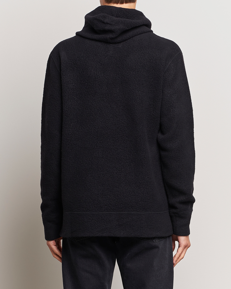 Herr | Tröjor | C.P. Company | Wool Polar Fleece Logo Hood Black