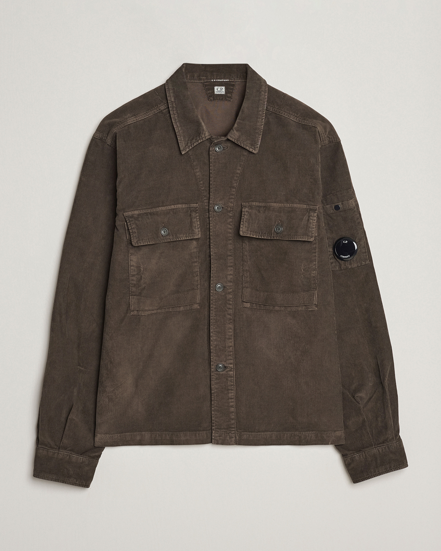 Herr | Skjortor | C.P. Company | Corduroy Double Pocket Overshirt Olive