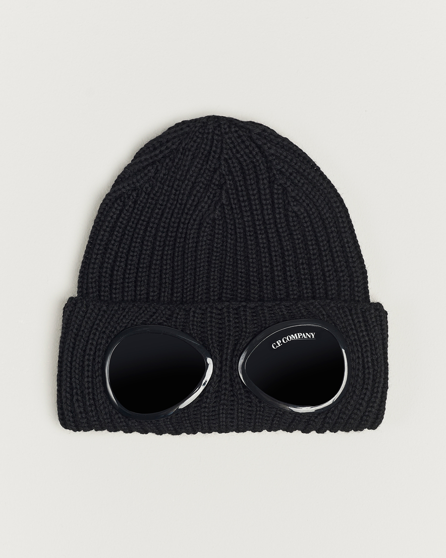 Herr | C.P. Company Knitted Merino Goggle Beanie Black | C.P. Company | Knitted Merino Goggle Beanie Black
