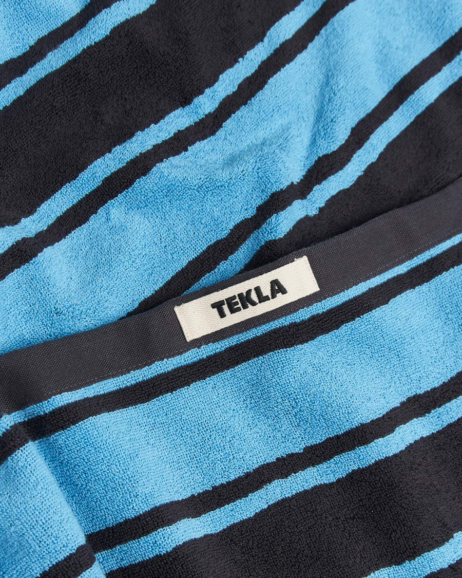 Herr | Tekla Organic Terry Beach Towel Liquorice Stripes | Tekla | Organic Terry Beach Towel Liquorice Stripes