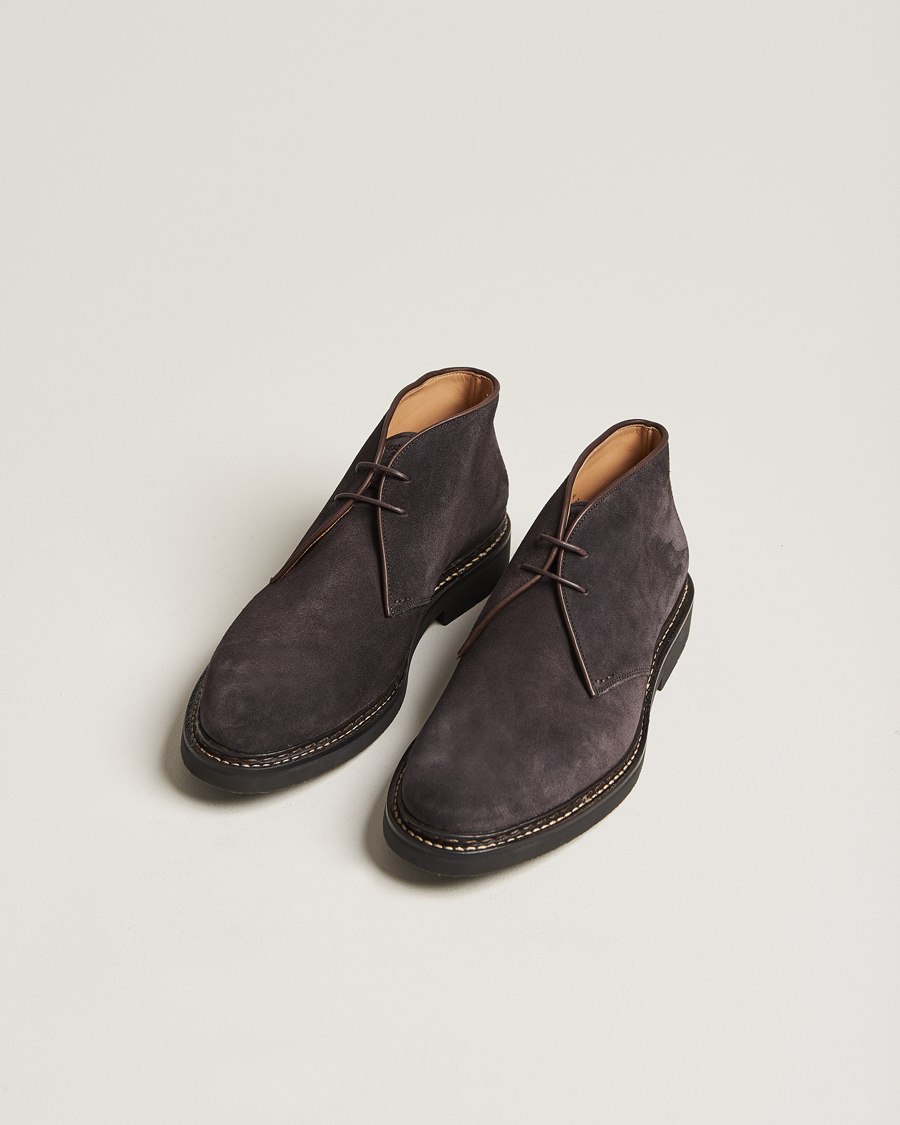 Herr | Heschung Genet Suede Chukka Boot Dark Brown | Heschung | Genet Suede Chukka Boot Dark Brown