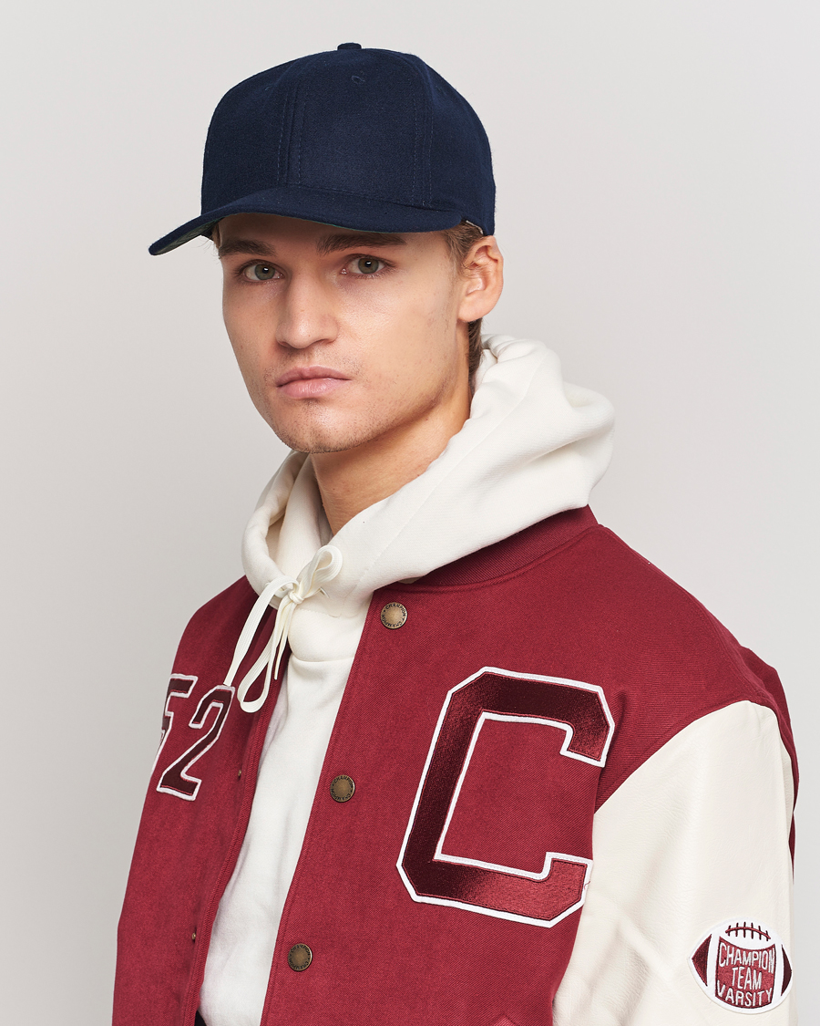 Herr | Ebbets Field Flannels Made in USA Wool Vintage Cap Navy | Ebbets Field Flannels | Made in USA Wool Vintage Cap Navy