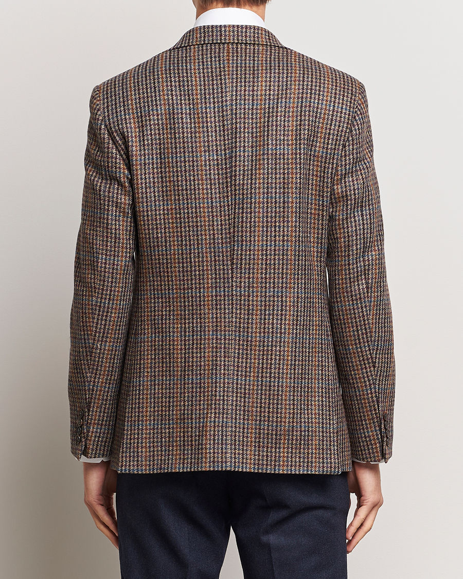 Herr | Kavajer | Walker Slater | Edward Lambswool Houndstooth Blazer Brown/Navy