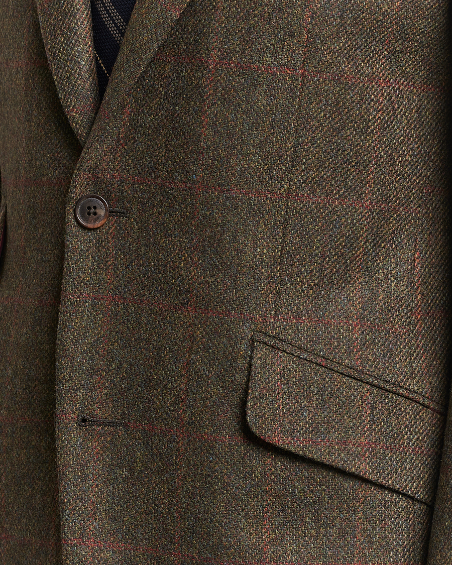 Herr | Kavajer | Walker Slater | Edward Lambswool Windowpane Blazer Green