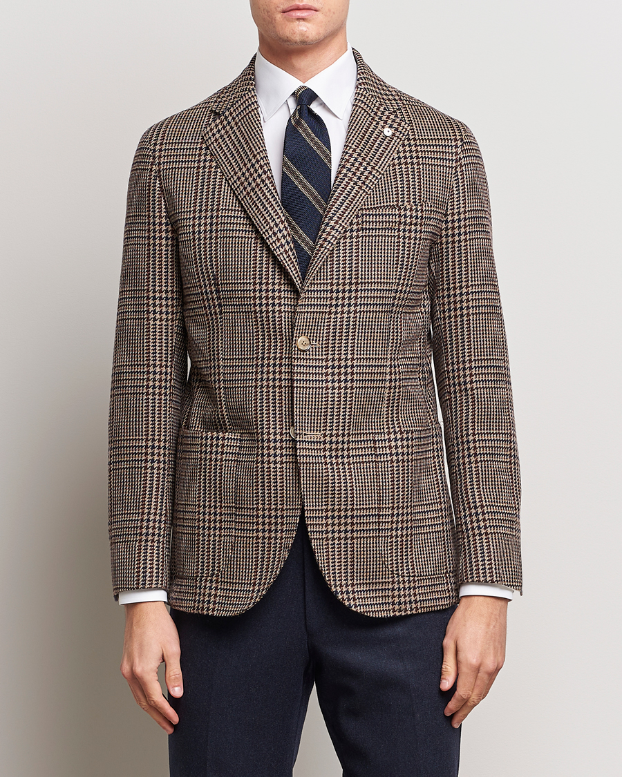 Herr | Kavajer | L.B.M. 1911 | Jack Regular Checked Wool Blazer Brown