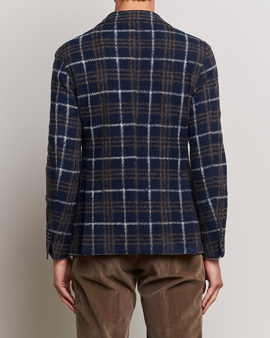 Herr | Kavajer | L.B.M. 1911 | Jack Checked Wool Jersey Blazer Navy