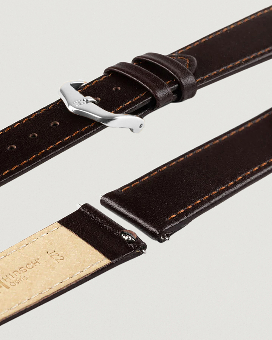 Herr | Klockarmband | HIRSCH | Osiris Calf Leather Watch Strap Brown