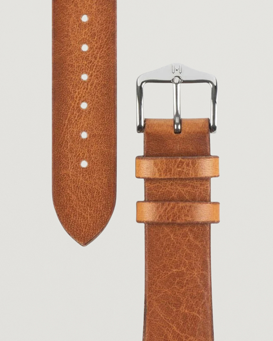 Herr | Klockarmband | HIRSCH | Bagnore Vintage Leather Watch Strap Golden Brown