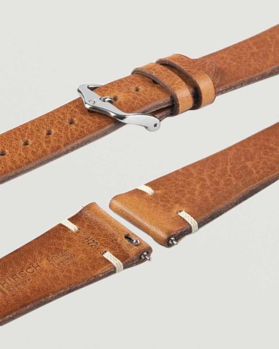 Herr | Klockarmband | HIRSCH | Bagnore Vintage Leather Watch Strap Golden Brown