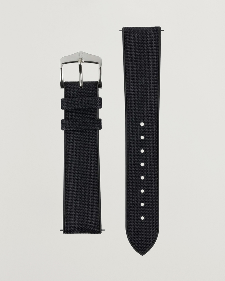 Herr | Klockarmband | HIRSCH | Arne Sailcloth Effect Performance Watch Strap Black