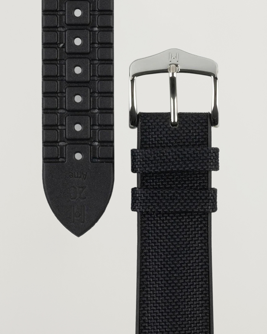 Herr |  | HIRSCH | Arne Sailcloth Effect Performance Watch Strap Black