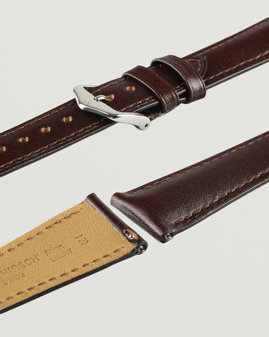 Herr | Klockarmband | HIRSCH | Siena Tuscan Leather Watch Strap Brown