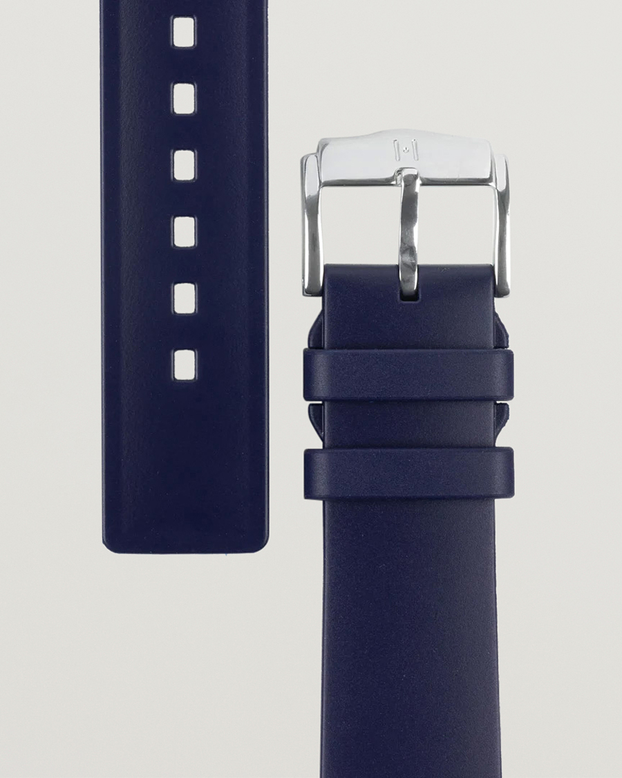 Herr | Klockarmband | HIRSCH | Pure Natural Rubber Watch Strap Blue