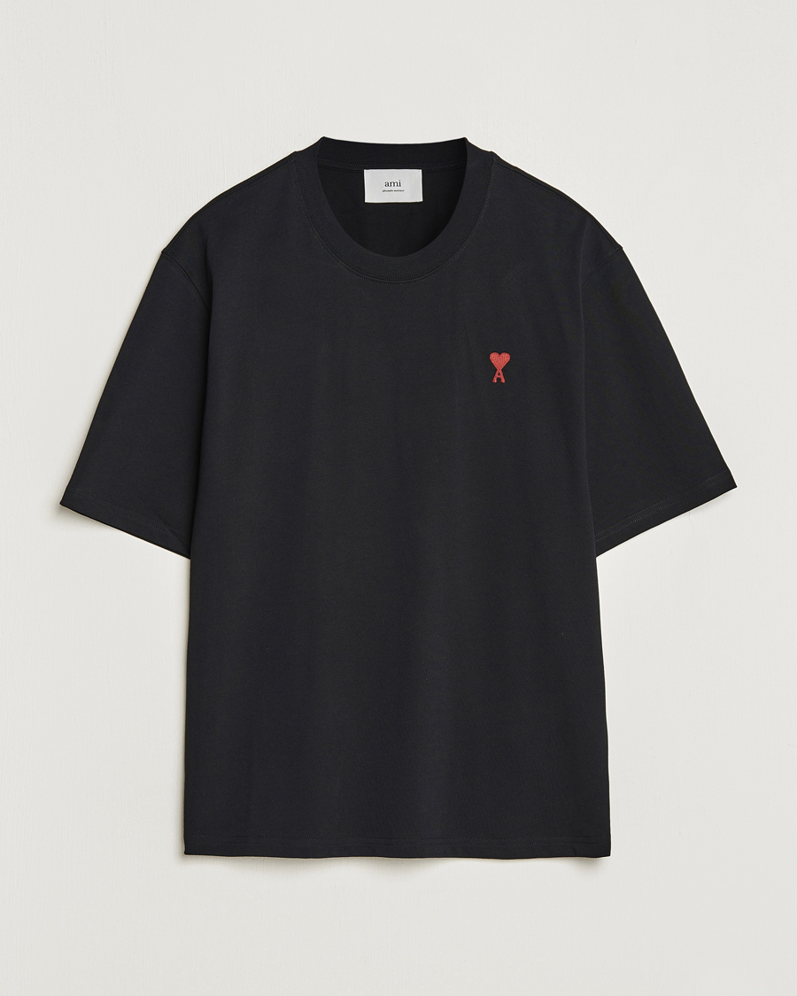 Herr | T-Shirts | AMI | Heart Logo T-Shirt Black