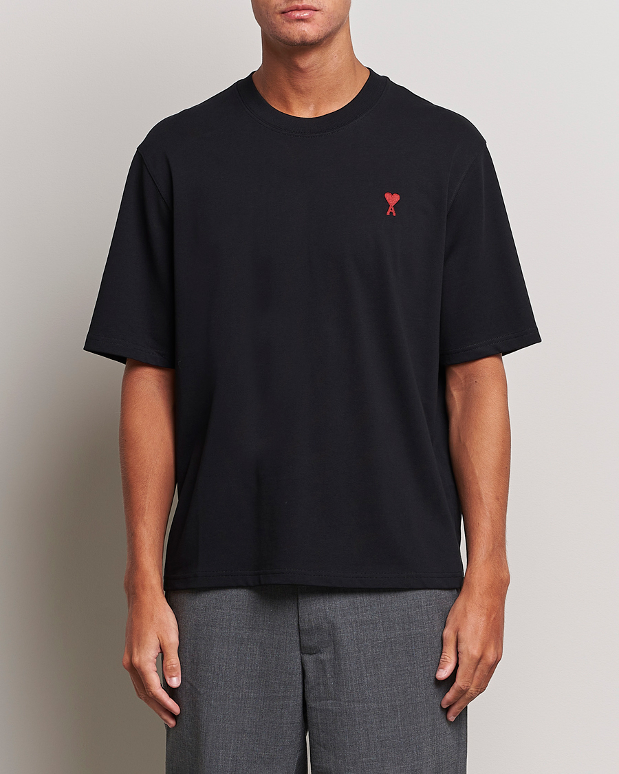 Herr | | AMI | Heart Logo T-Shirt Black