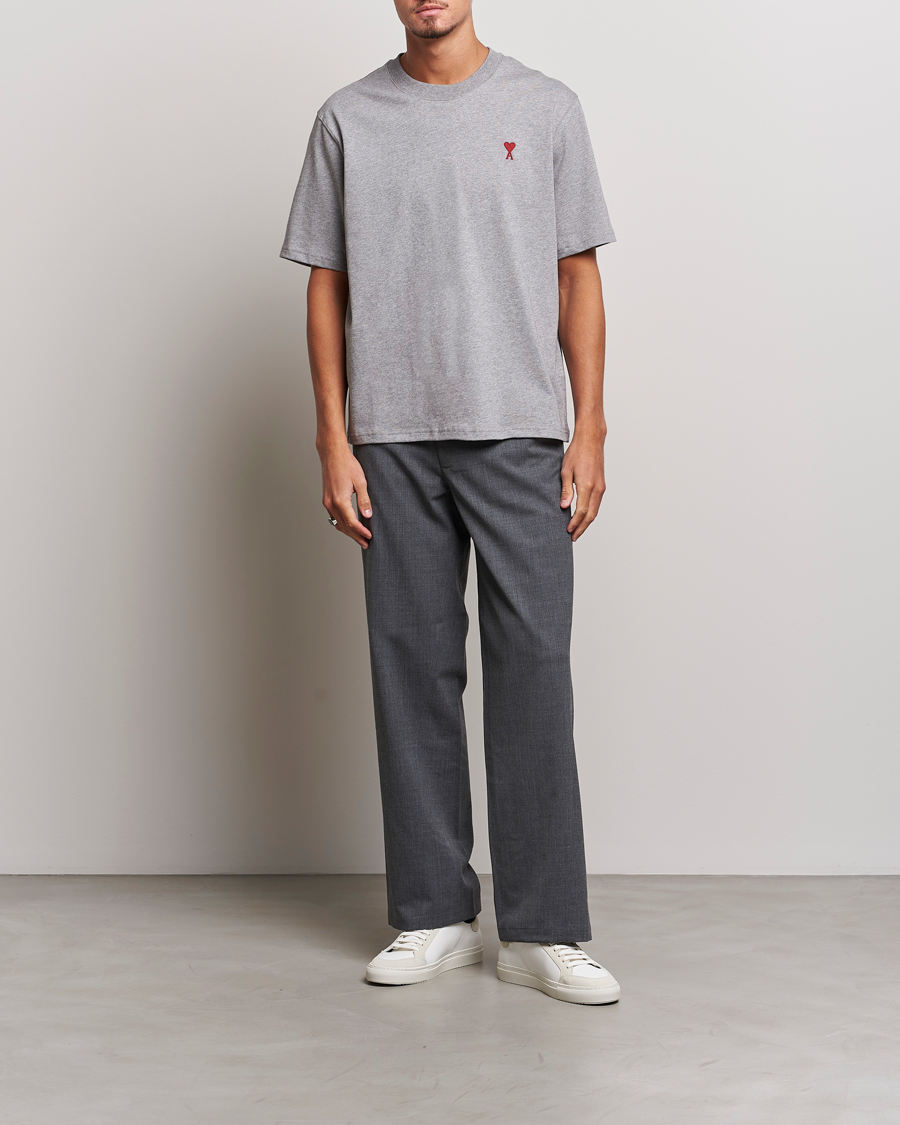 Herr | T-Shirts | AMI | Heart Logo T-Shirt Heather Grey