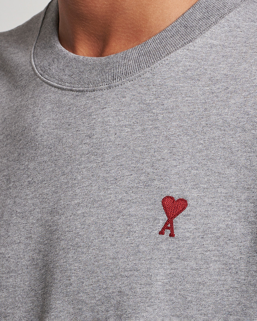 Herr | T-Shirts | AMI | Heart Logo T-Shirt Heather Grey