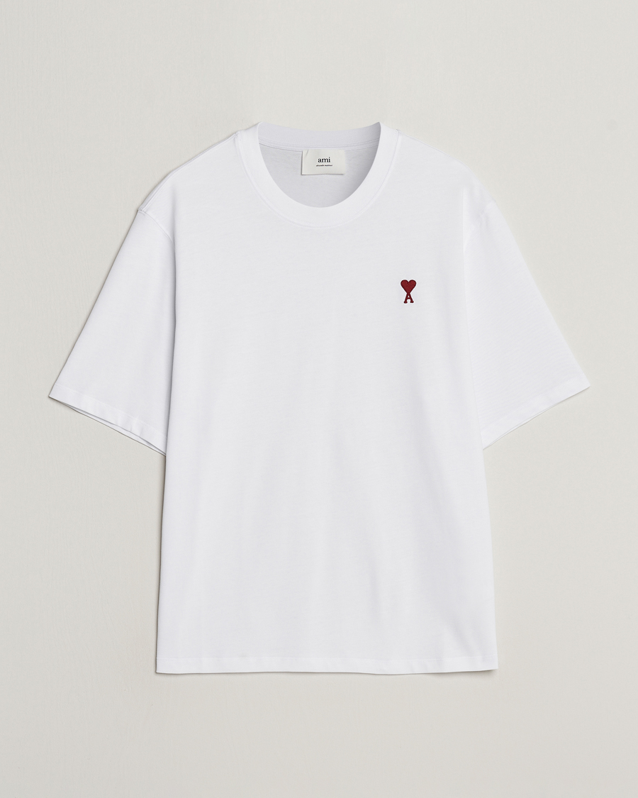 Herr | T-Shirts | AMI | Heart Logo T-Shirt White