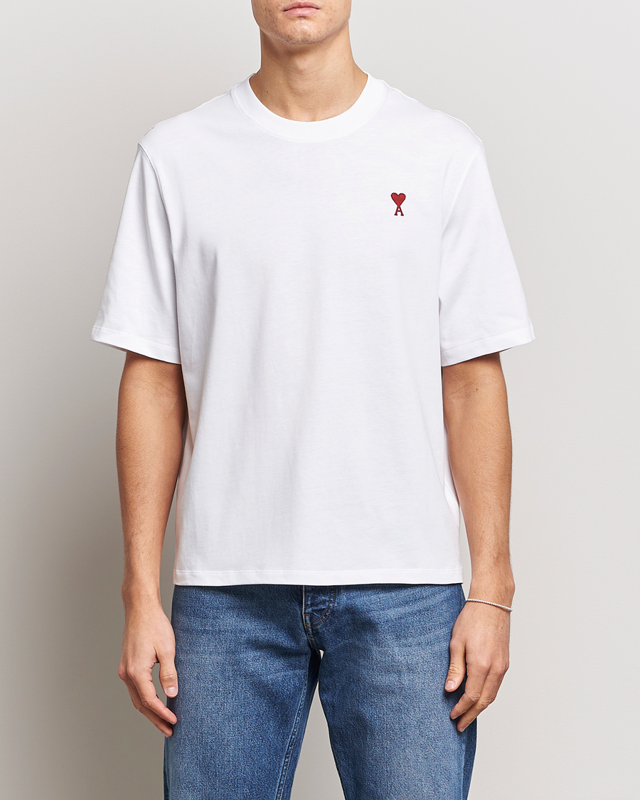 Herr | Vita t-shirts | AMI | Heart Logo T-Shirt White