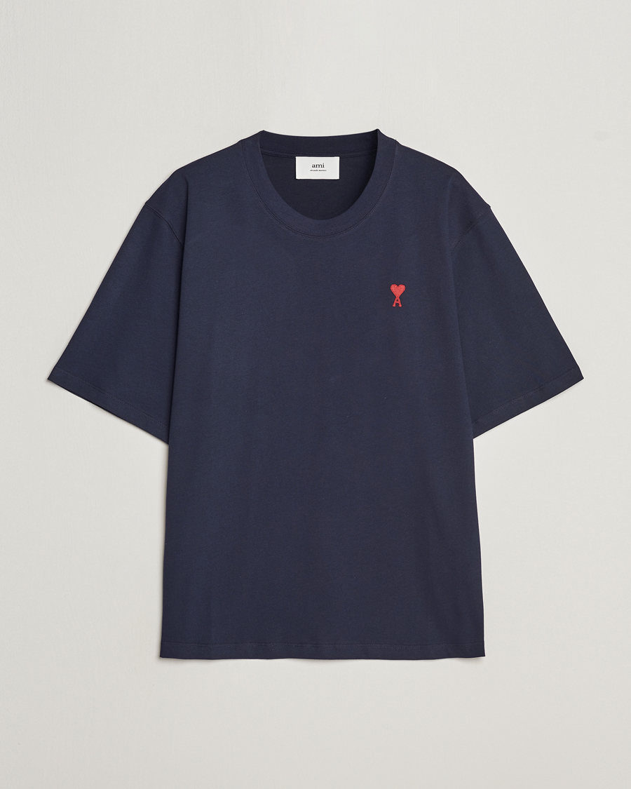 Herr | T-Shirts | AMI | Heart Logo T-Shirt Night Blue