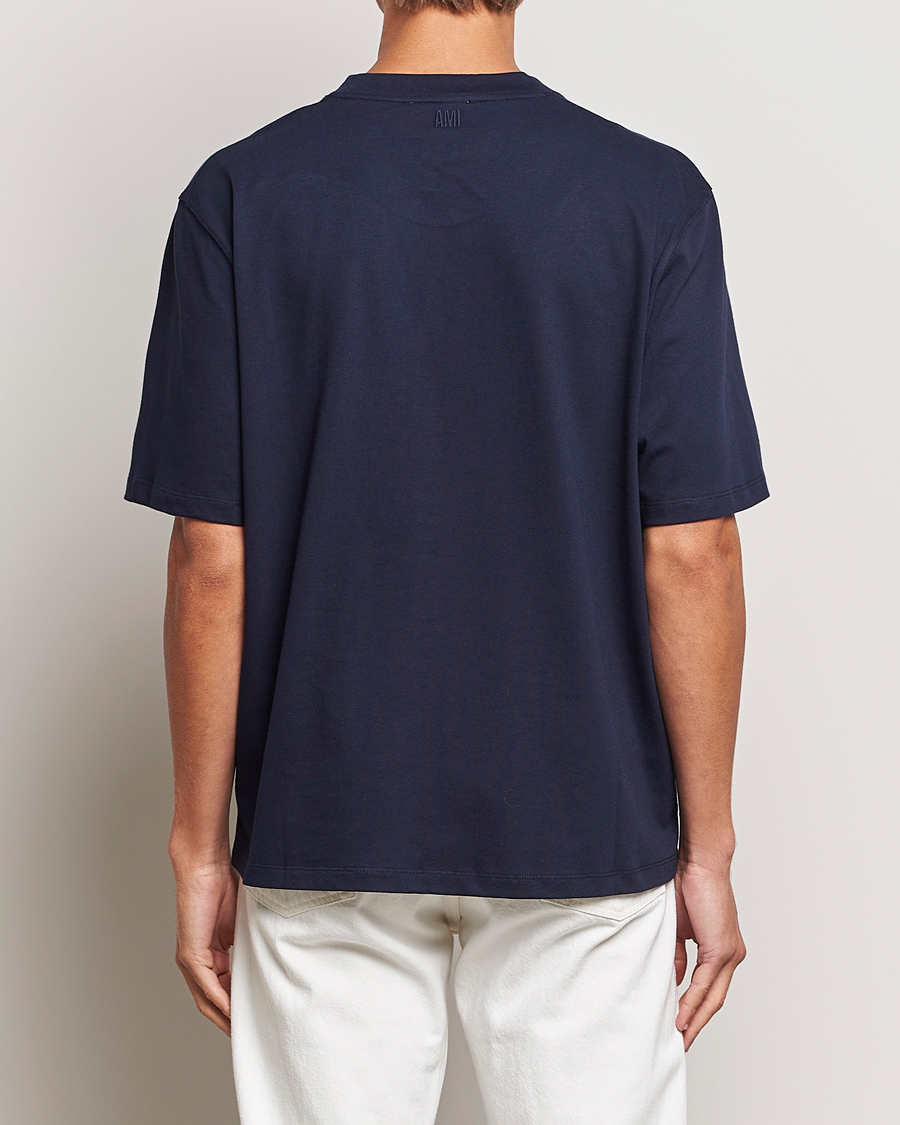 Herr | T-Shirts | AMI | Heart Logo T-Shirt Night Blue