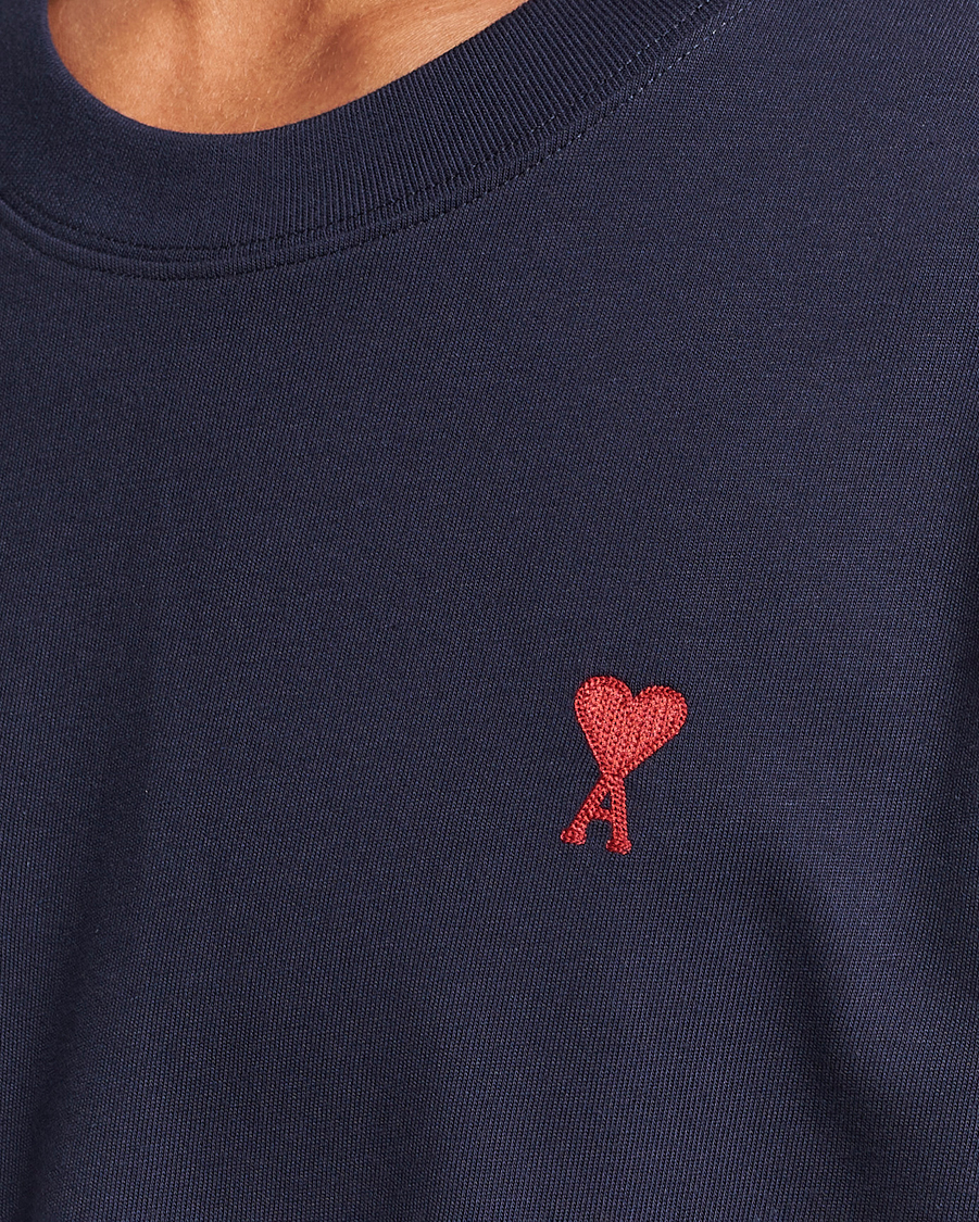 Herr | T-Shirts | AMI | Heart Logo T-Shirt Night Blue