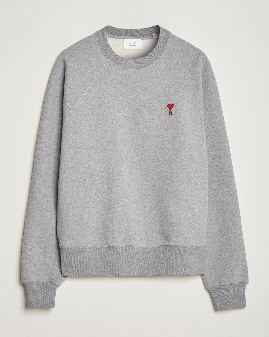 Herr | Tröjor | AMI | Heart Logo Sweatshirt Heather Grey